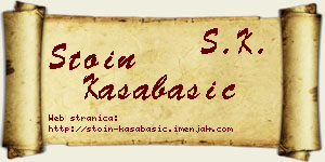 Stoin Kasabašić vizit kartica